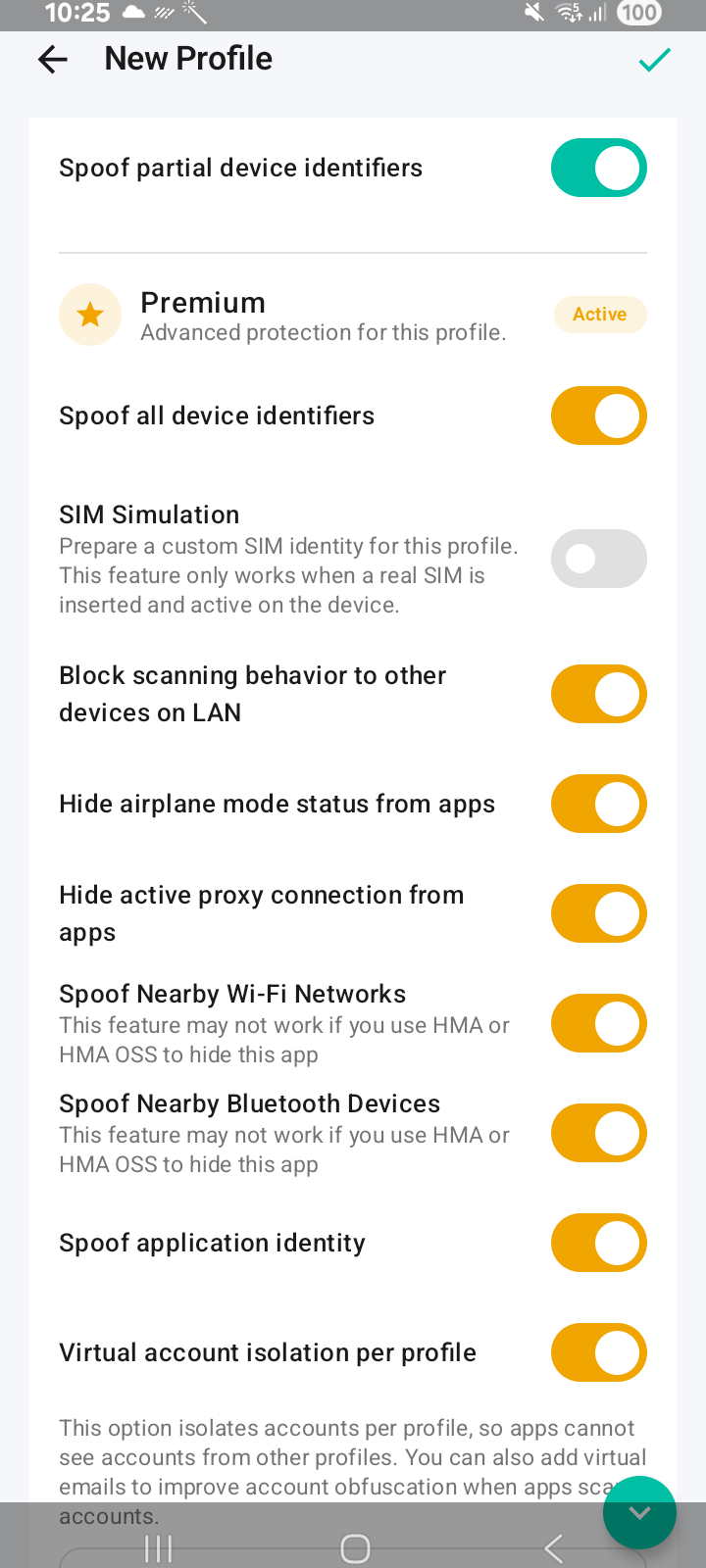 Step 6 - Configure a new profile 2